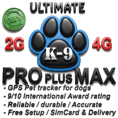 The BEST GPS dog tracker for Medium to Large K9's Rated 9/10 Internationally - NEW Product 4g & 2g, stock arriving shortly.