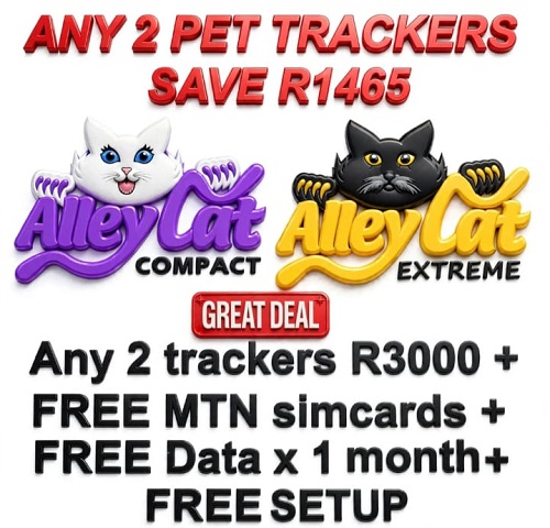 R3000 Any 2 pet trackers + free MTN Simcards