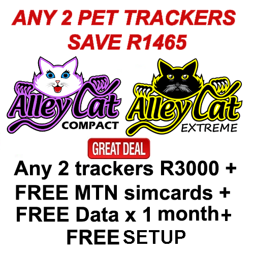 R3000 Any 2 pet trackers + free MTN Simcards
