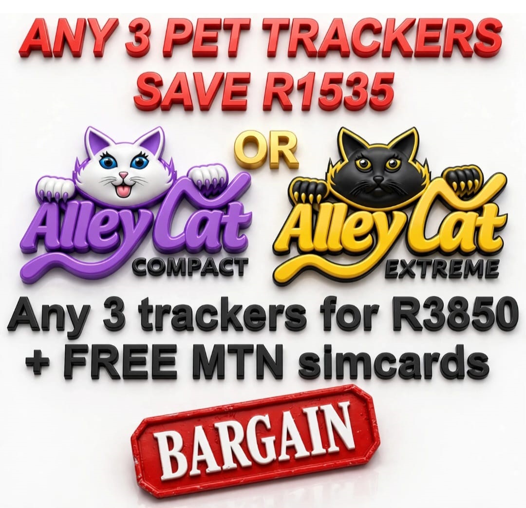 R3850 - 3 pet trackers (Extreme / Compact + Mtn Simcards pre-installed)